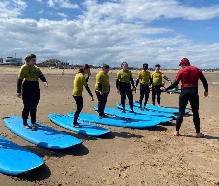 Surfing lesson