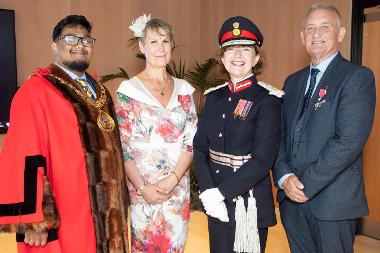 2025.07.23 Lord-Lieutenant with Mayor and Jayne and Graham Carlisle MBE