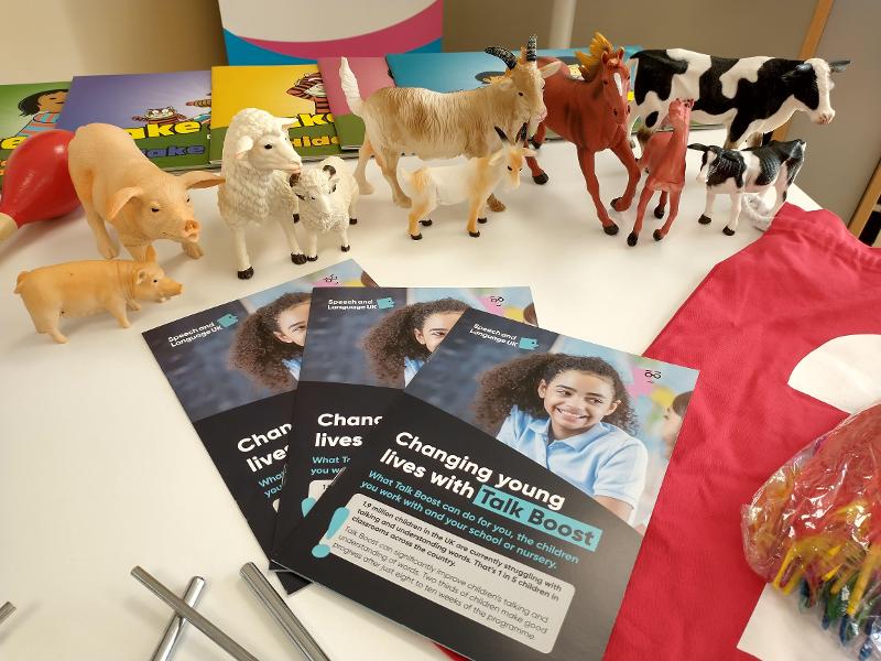 Talk Boost leaflets and animals