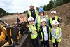 From left, Together for Children's Director of Education Kimberley Richardson, Matt Kemp from Brims Construciton, Headteacher Catherine Jones and Thorney Close pupils who move to the new-build Silver Birch next year.
